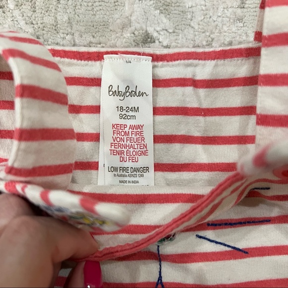 🐰 Boden | Red & white striped bunny overalls - Picture 5 of 8